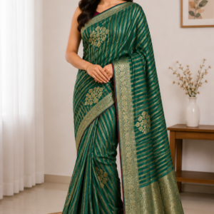 Green Banarasi Silk Saree
